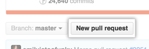 How to initiate a pull request. Image from https://help.github.com/articles/using-pull-requests